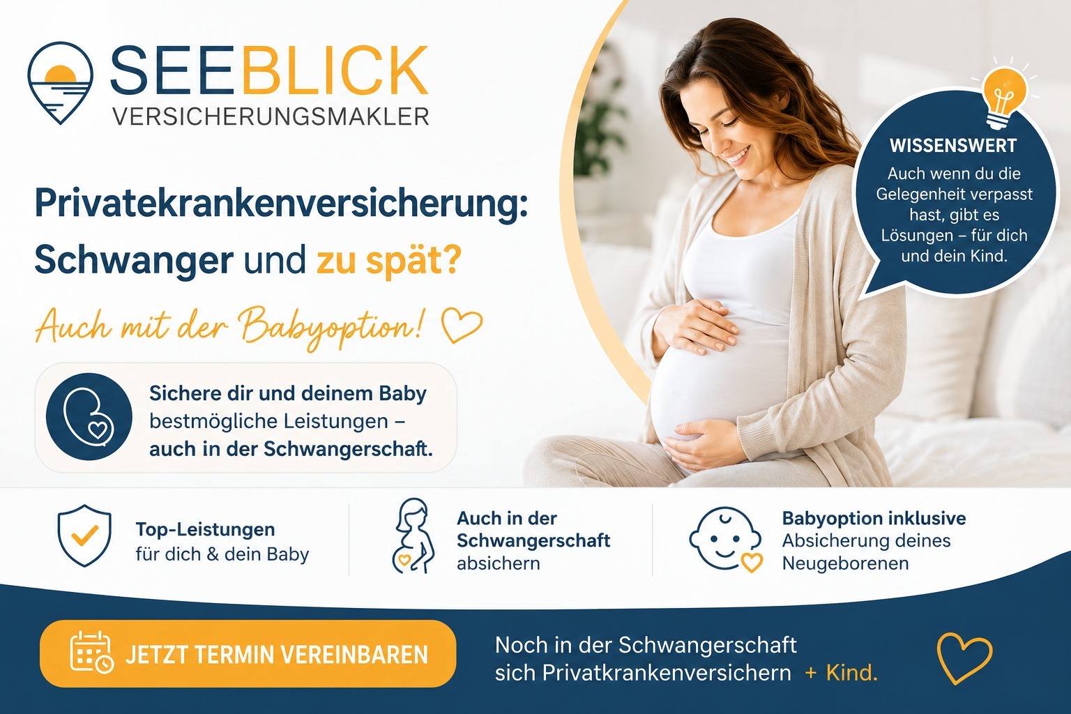 Private krankenversicherung in der Schwangerschaft, Versicherung für das Baby, Seeblickmakler josef mager bodensee, lochau
